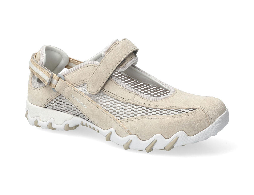 Allrounder by Mephisto Womens Breathable Niro Papyrus Sandals ShoeMed