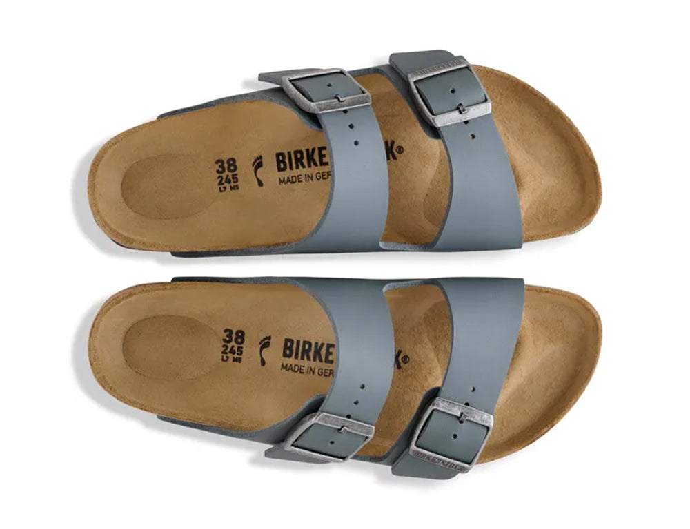 Birkenstock Arizona Birko-Flor Basalt Grey Sandals ShoeMed
