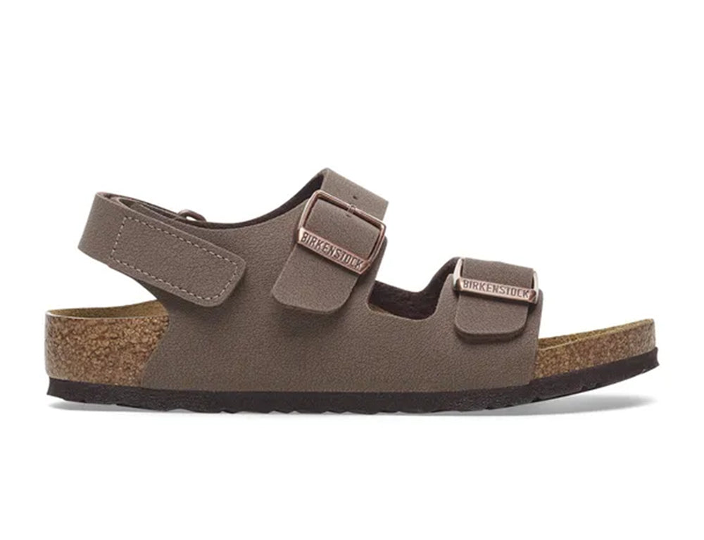 Birkenstock Kids Milano Birko-Flor Mocha Sandals ShoeMed