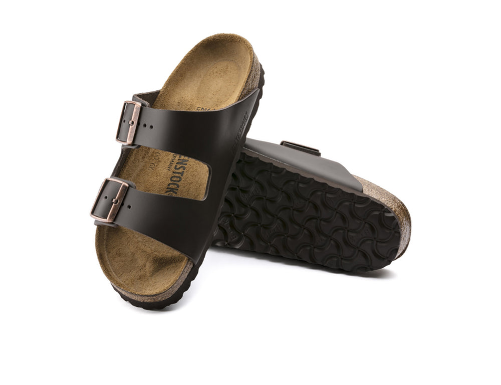Arizona Natural Leather Dark Brown Sandals