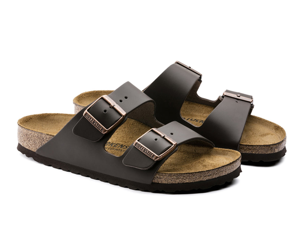 Arizona Natural Leather Dark Brown Sandals