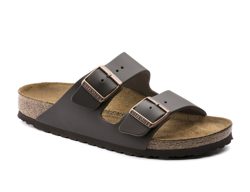 Arizona Natural Leather Dark Brown Sandals