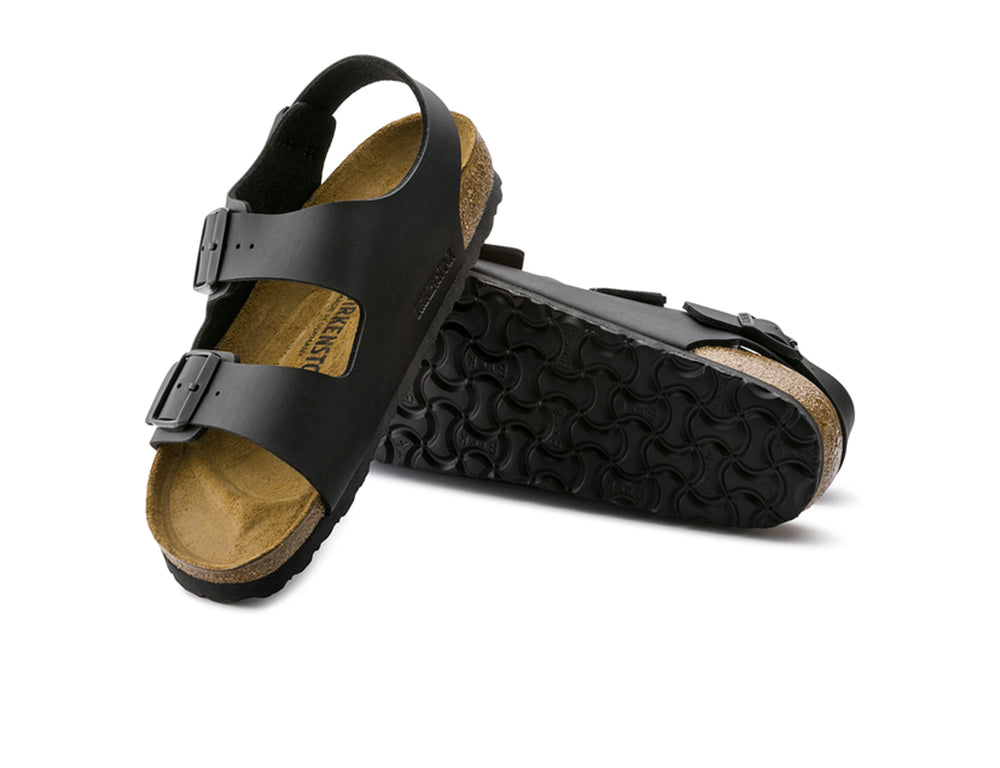 Birkenstock Milano Birko-Flor Black Sandals ShoeMed