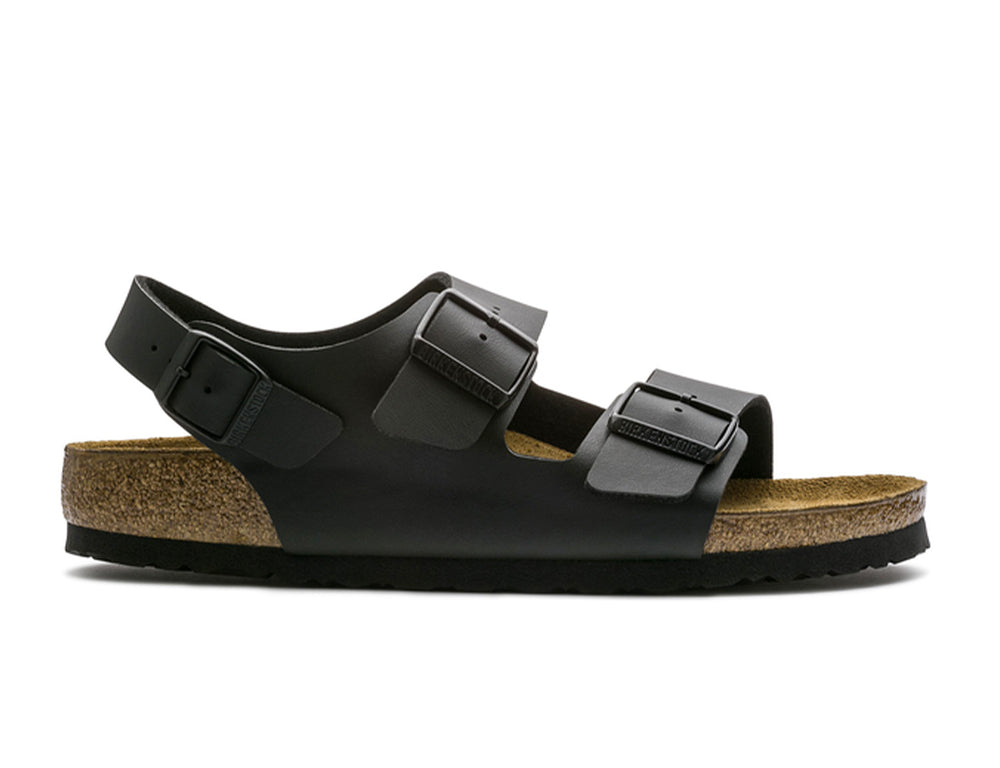 Birkenstock Milano Birko-Flor Black Sandals ShoeMed