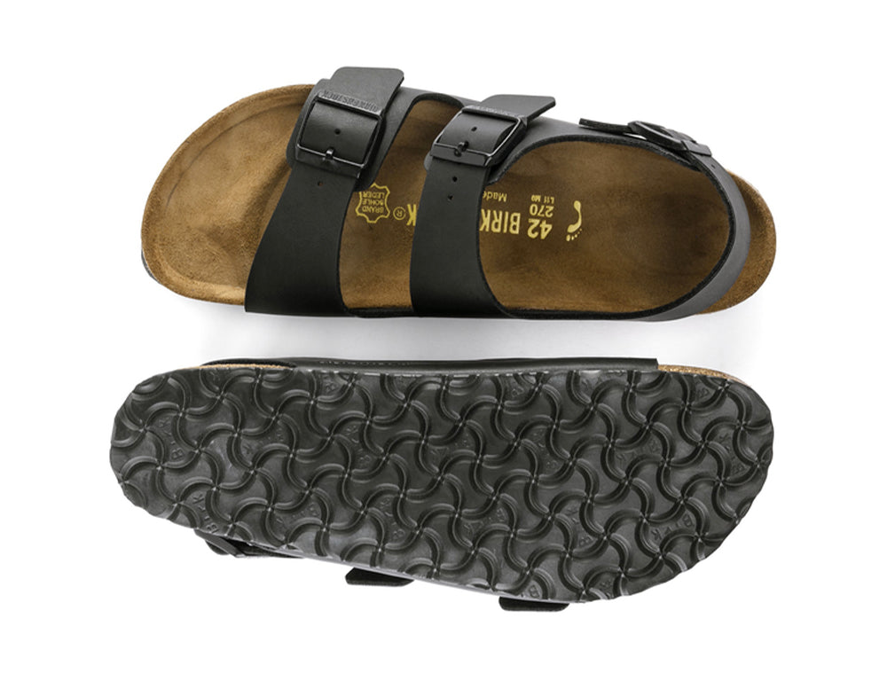 Birkenstock Milano Birko-Flor Black Sandals ShoeMed