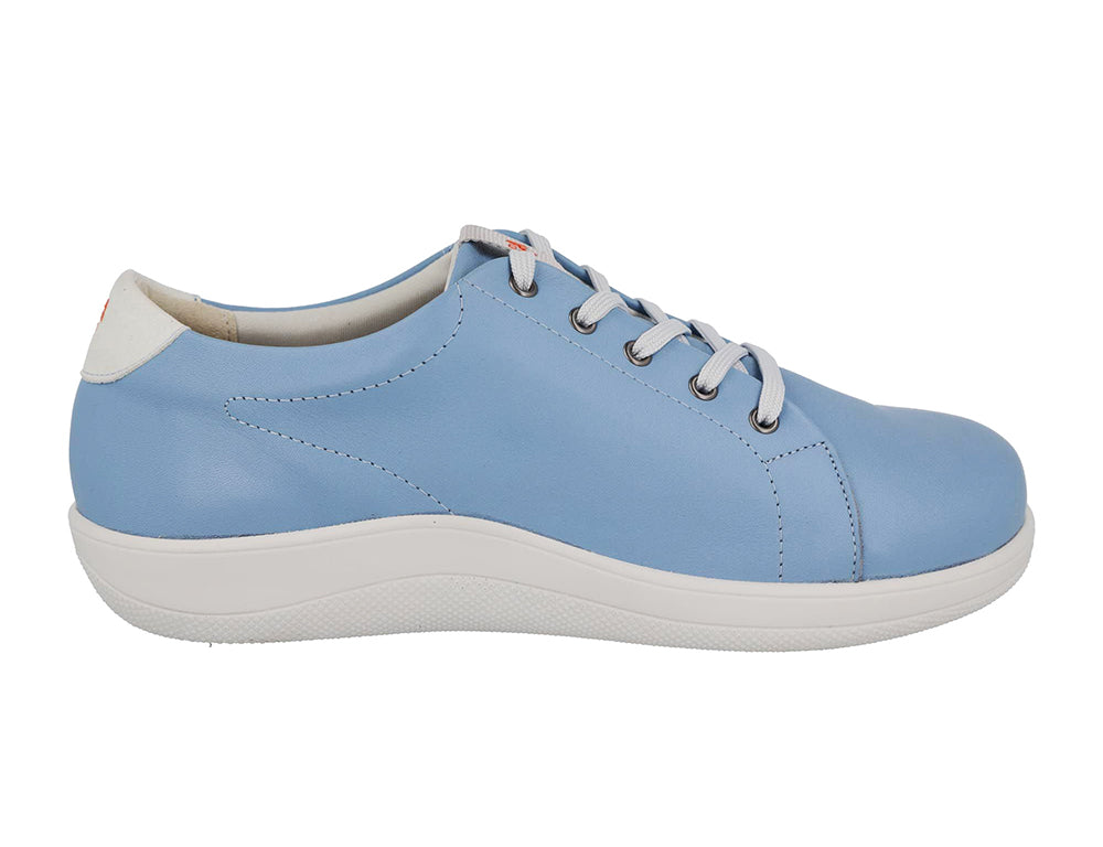 Womens Sqaure Toe Wide Fit Taylor Sky Blue Trainers