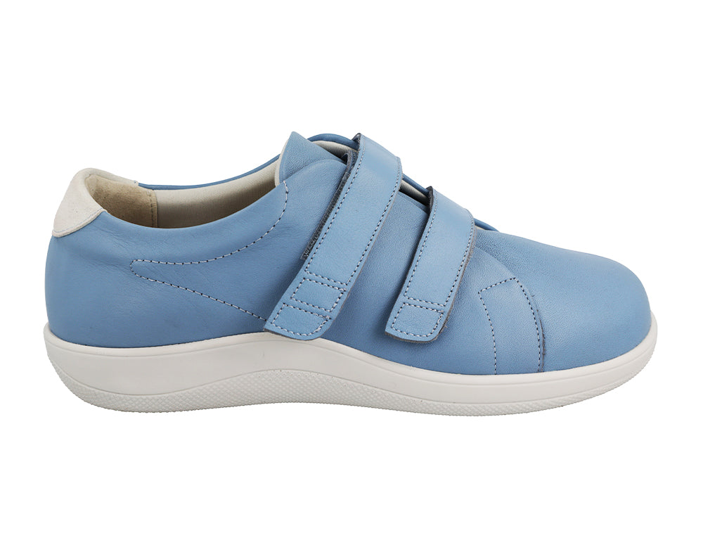 Womens Sqaure Toe Adjustable Scott Sky Blue Shoes