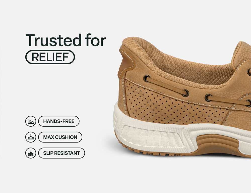 Womens Hands-Free Captain Caramel Boat Shoes