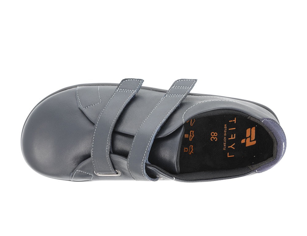 Womens Sqaure Toe Adjustable Scott Navy Shoes