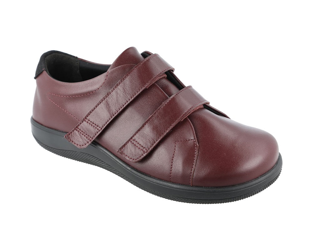 Womens Adjustable Scott Burgundy Shoes