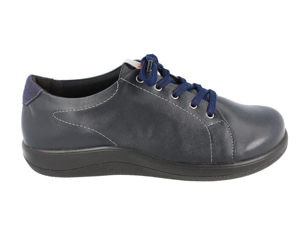 Womens Sqaure Toe Wide Fit Taylor Navy Trainers