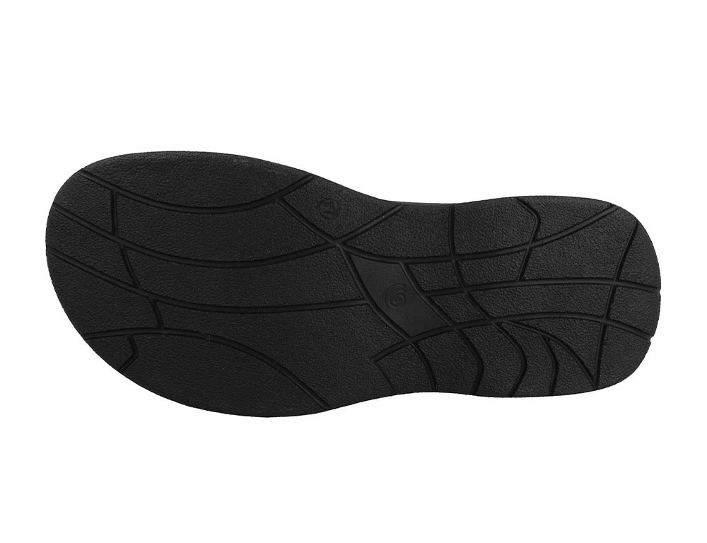 Mens Wide Fit Adjustable Alfie Black Sandals