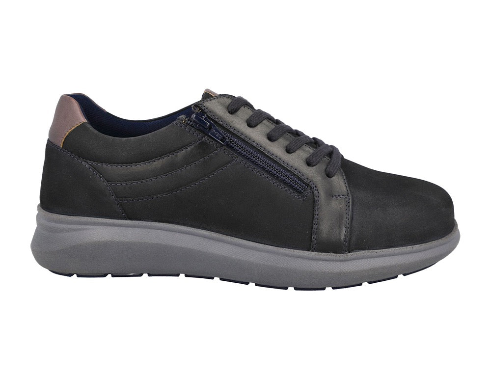 Mens Wide Fit Zip Orion Dark Navy Trainers