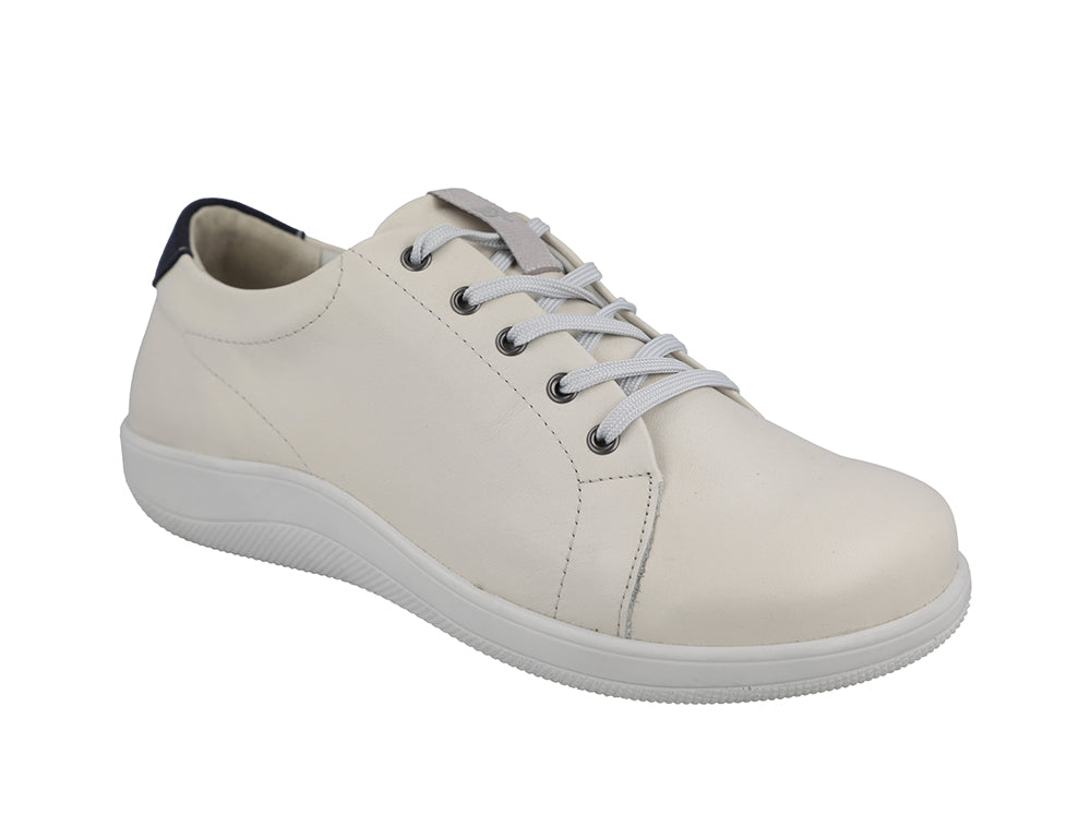Womens Sqaure Toe Wide Fit Taylor White Trainers