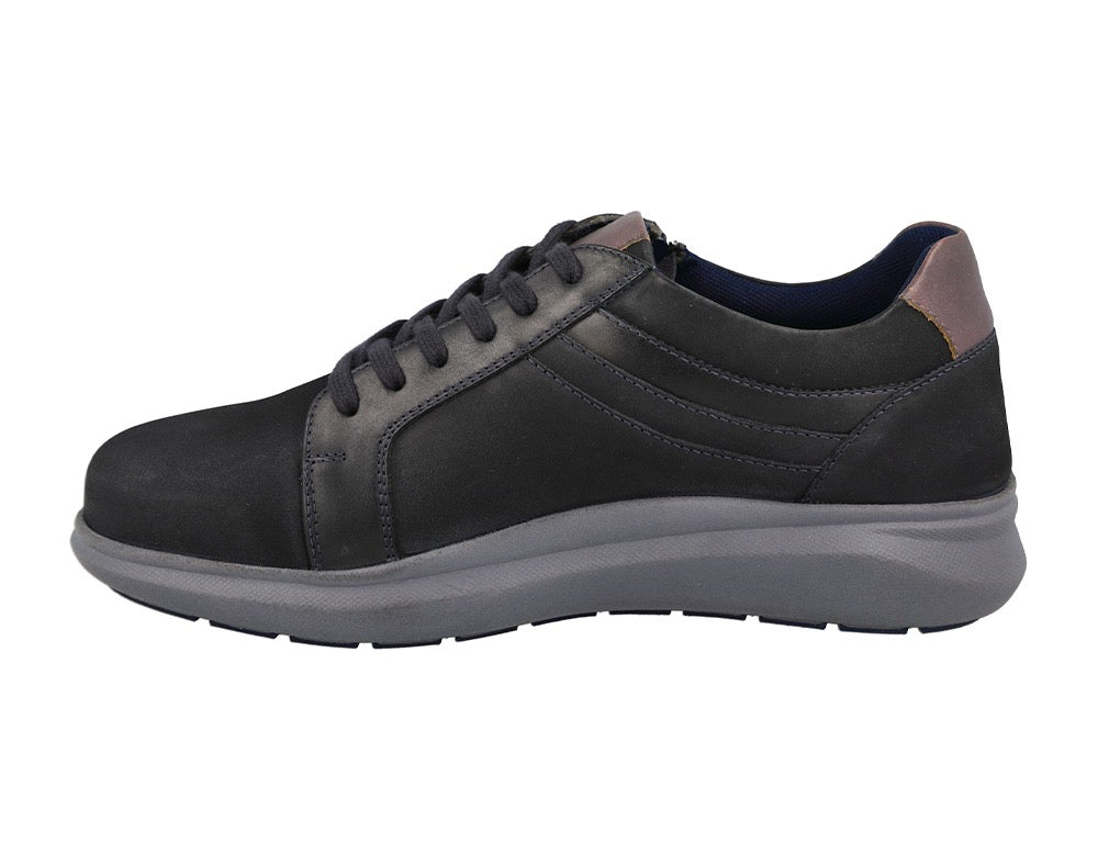 Mens Wide Fit Zip Orion Dark Navy Trainers