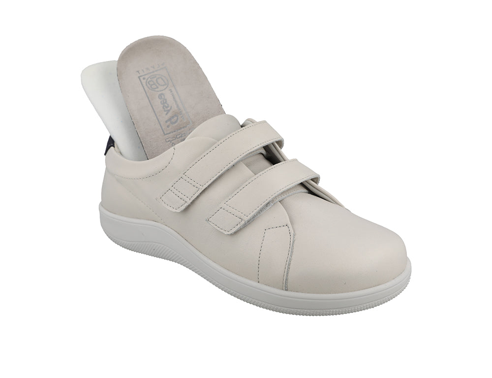 Womens Sqaure Toe Adjustable Scott White Shoes