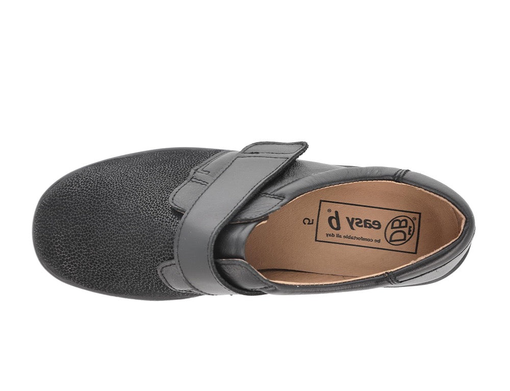 Womens Wide Fit Stretch Petula Black Shoes