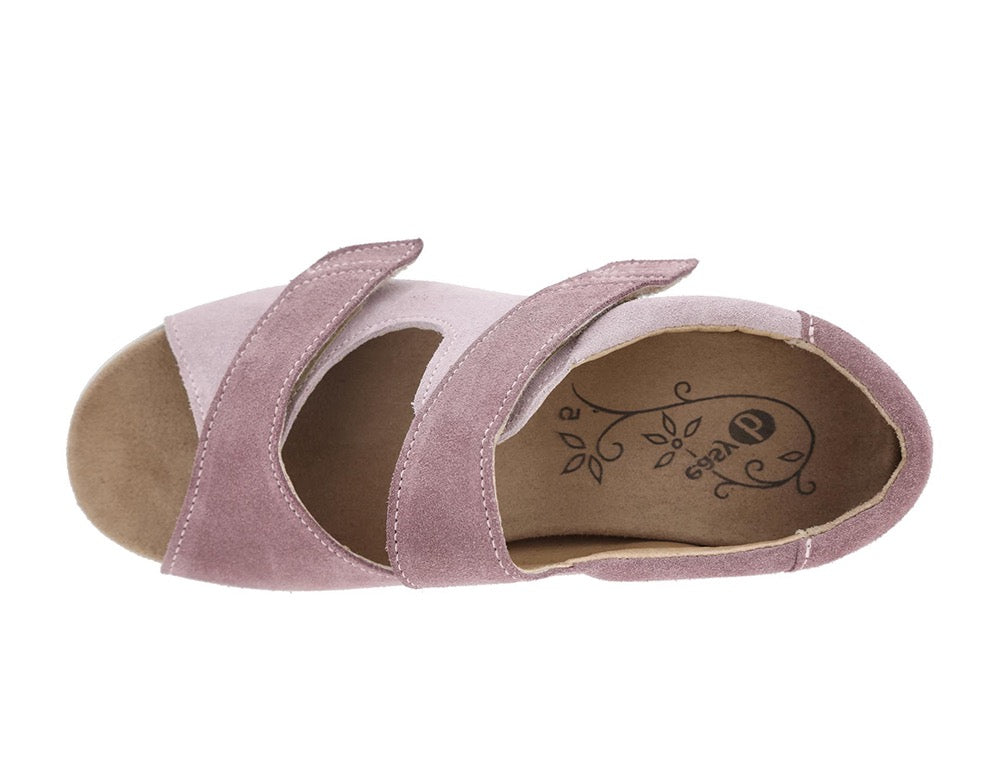 Womens Adjustable Bliss 2 Lilac Suede Sandals