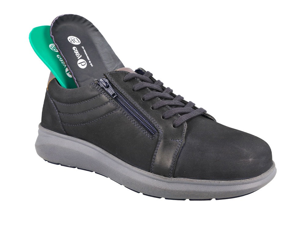 Mens Wide Fit Zip Orion Dark Navy Trainers
