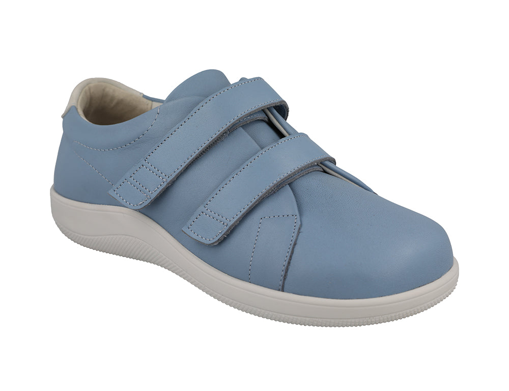 Womens Sqaure Toe Adjustable Scott Sky Blue Shoes