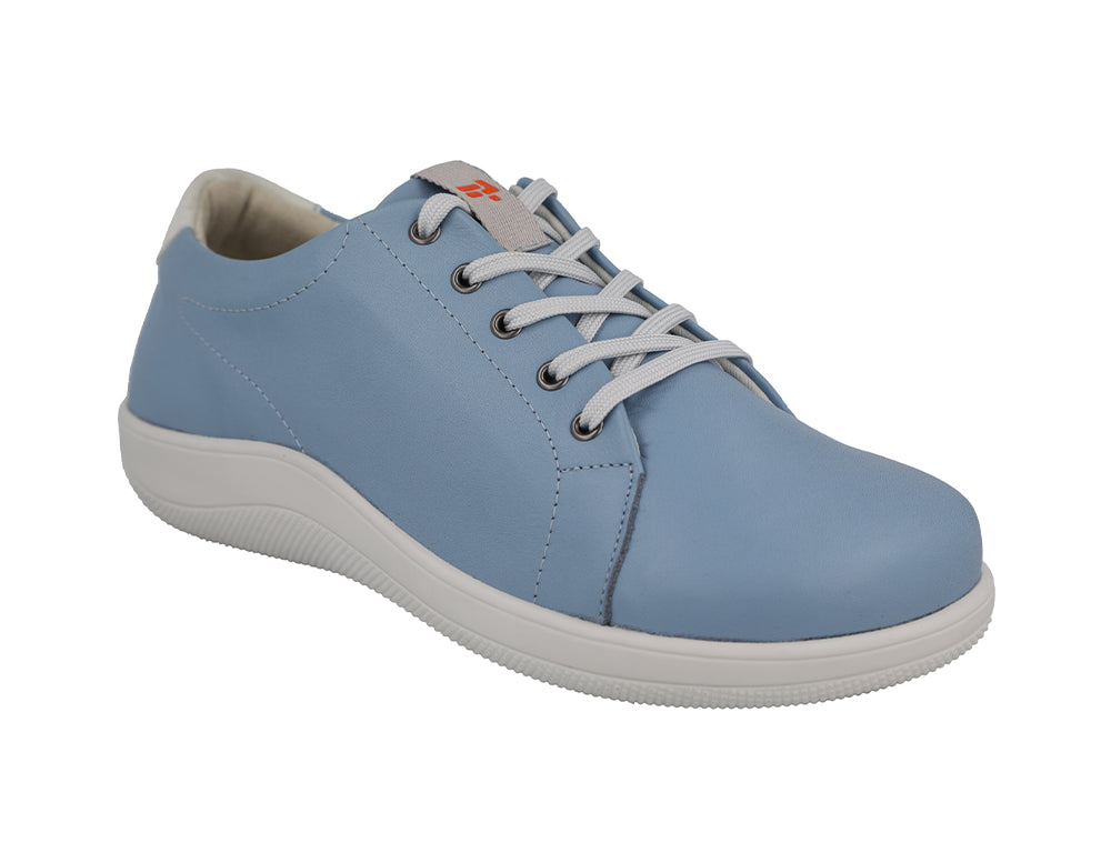 Womens Sqaure Toe Wide Fit Taylor Sky Blue Trainers
