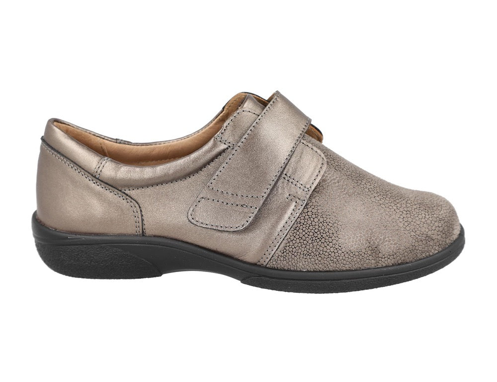 Womens Wide Fit Stretch Petula Bronze Shoes
