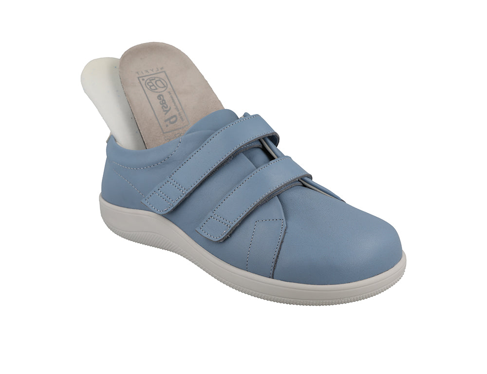 Womens Sqaure Toe Adjustable Scott Sky Blue Shoes