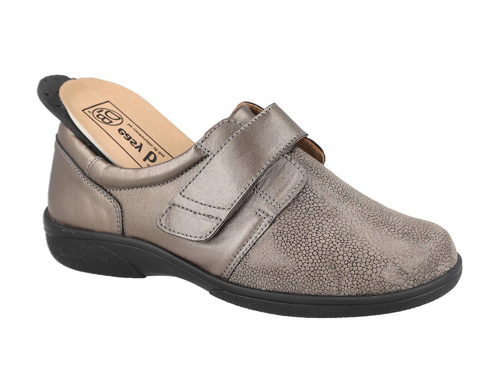 Womens Wide Fit Stretch Petula Bronze Shoes