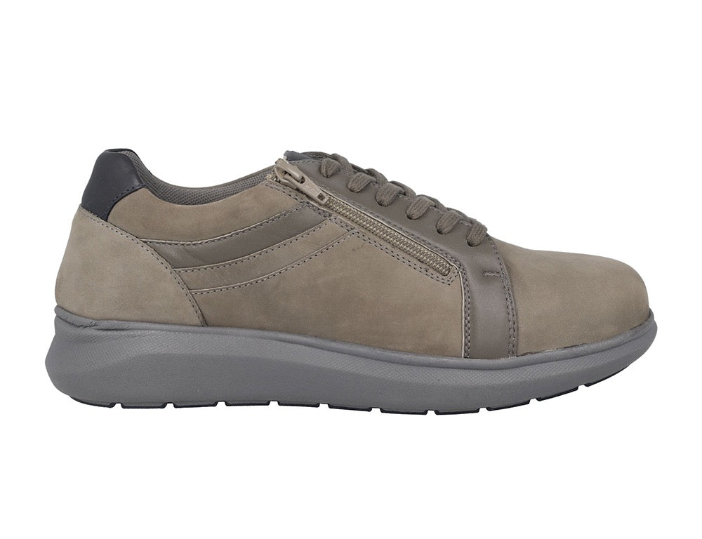 Mens Wide Fit Zip Orion Grey Trainers