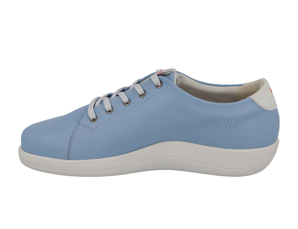 Womens Sqaure Toe Wide Fit Taylor Sky Blue Trainers