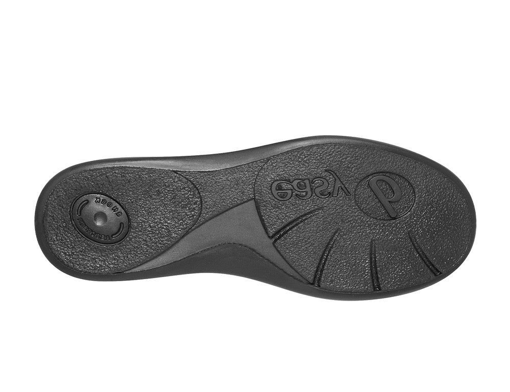 Womens Wide Fit Adjustable Fork Black Slippers