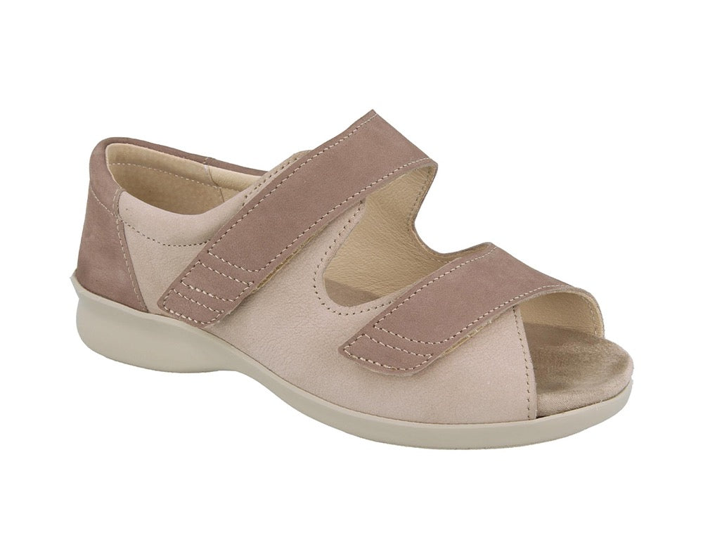 Womens Adjustable Bliss 2 Taupe Nubuck Sandals