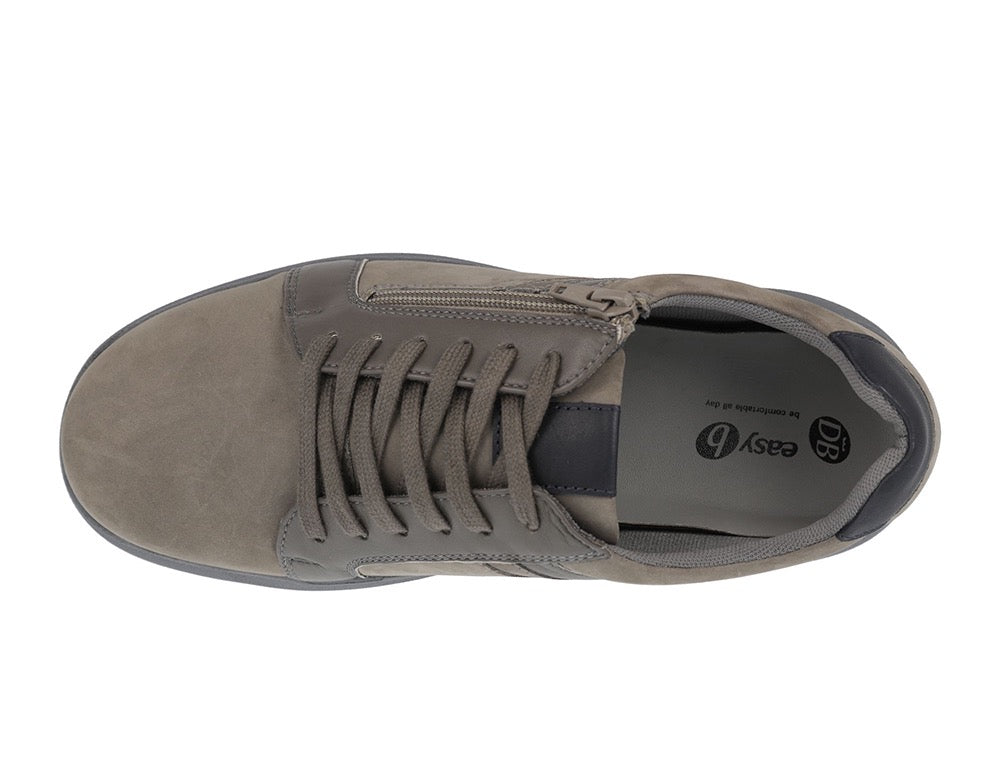 Mens Wide Fit Zip Orion Grey Trainers