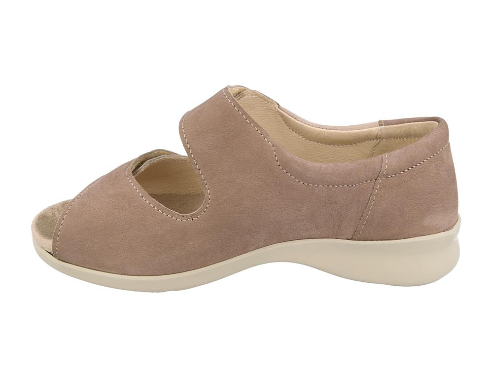 Womens Adjustable Bliss 2 Taupe Nubuck Sandals