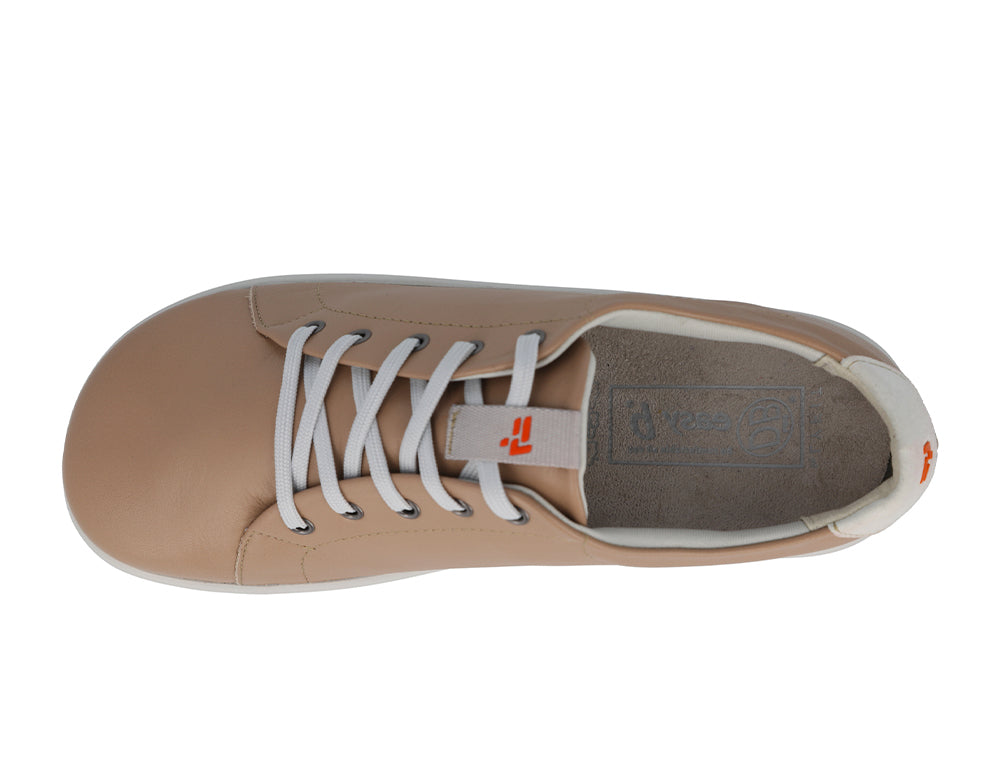 Womens Sqaure Toe Wide Fit Taylor Sand Trainers