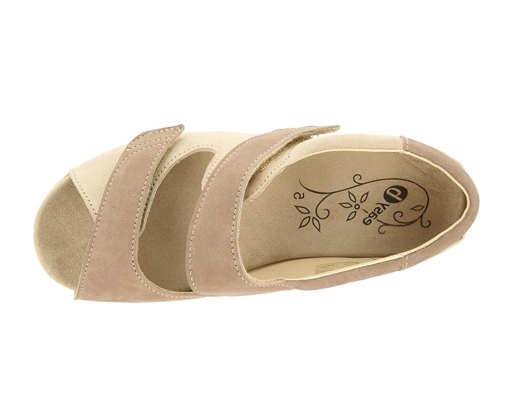 Womens Adjustable Bliss 2 Taupe Nubuck Sandals