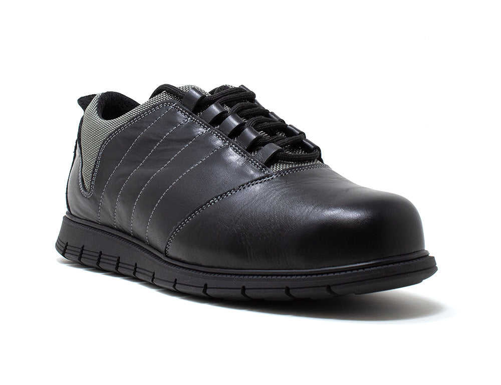 Mens Wide Fit Dakota Black Trainers