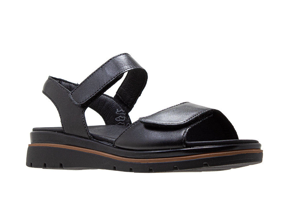 Womens Adjustable Glory Black Sandals