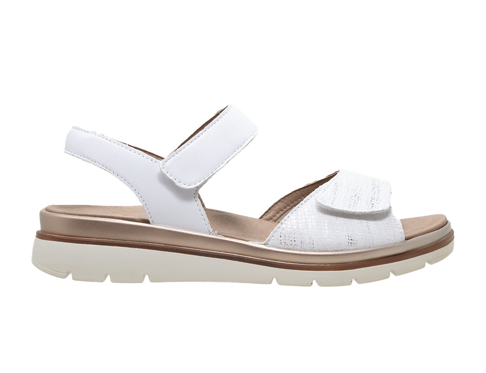 Womens Adjustable Glory Bianco Combi Sandals