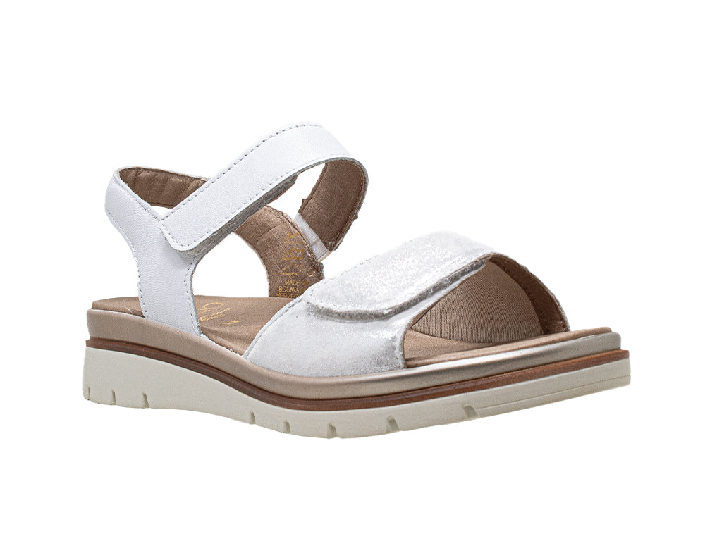 Womens Adjustable Glory Bianco Combi Sandals