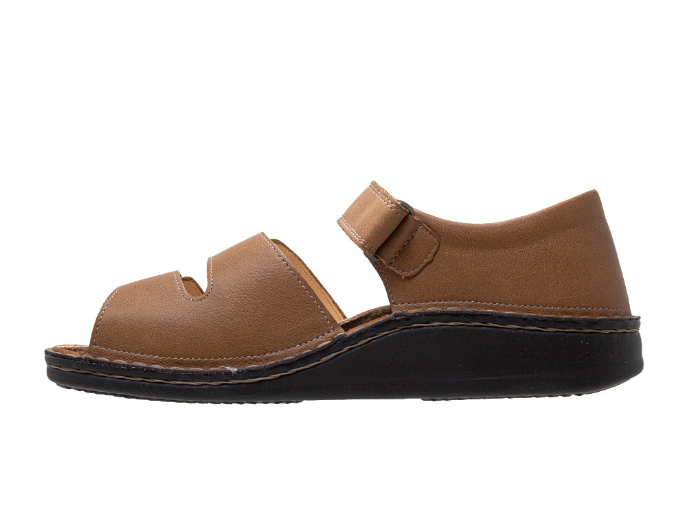 Men's Baltrum Velcro Strap Light Brown Sandal