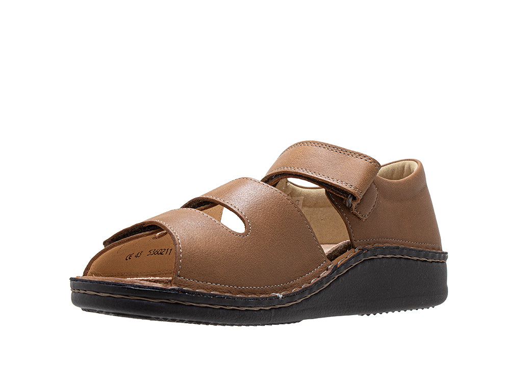 Men's Baltrum Velcro Strap Light Brown Sandal