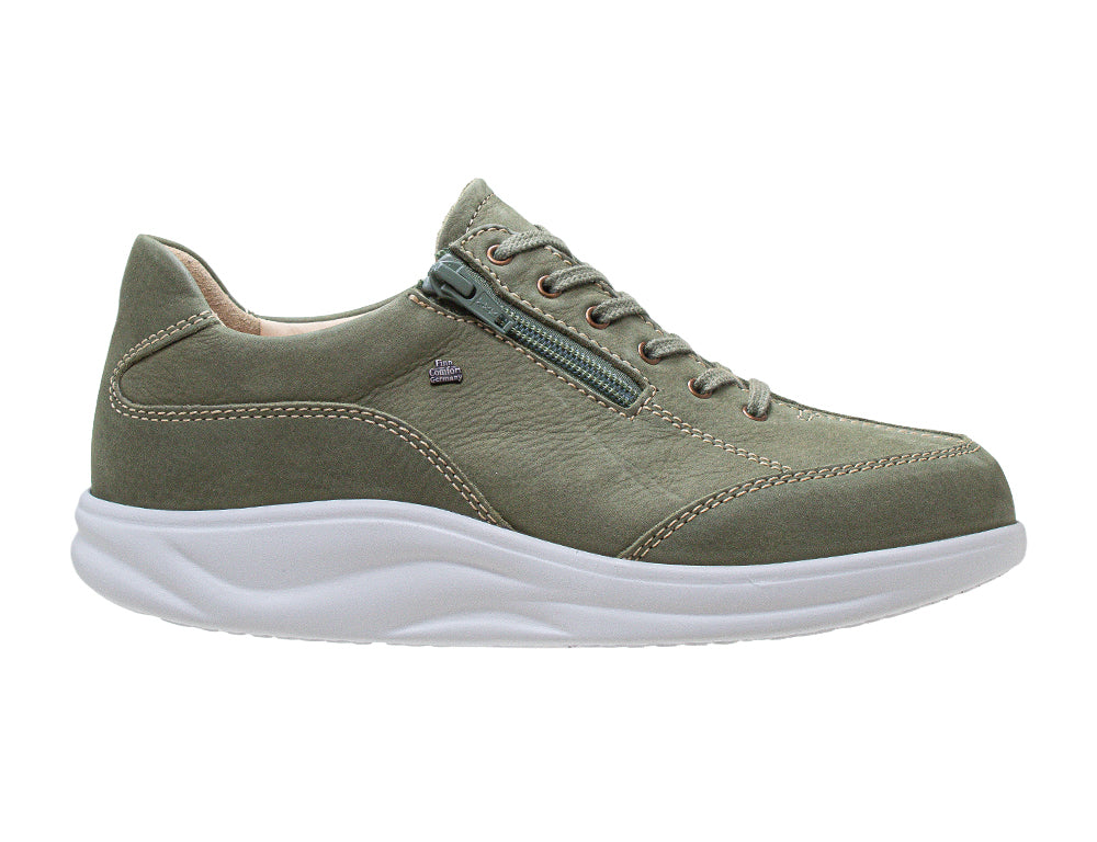 Finn Comfort Womens | Rocker Sole Otaru Green for Back Pain at ShoeMed