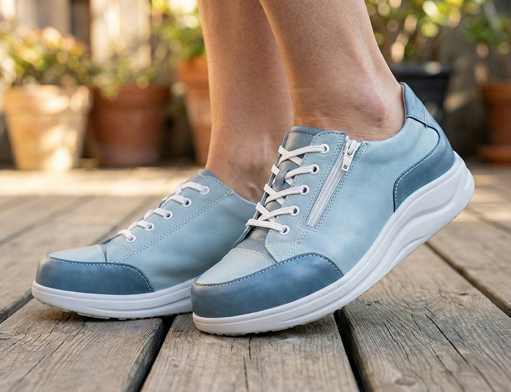 Finn Comfort Womens Finnamic Hachiouji ShoeMed Exclusive Henley Blue Shoes ShoeMed