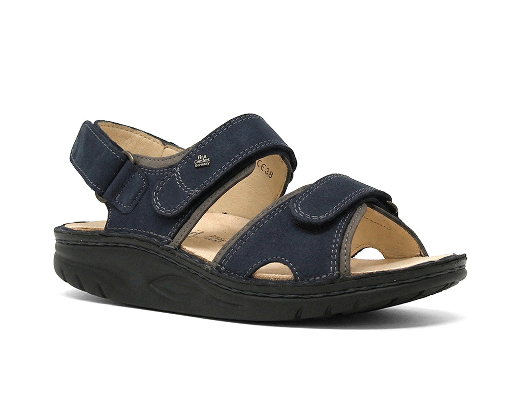 Finn Comfort Womens Finnamic Yuma Lake Grey Sandal ShoeMed