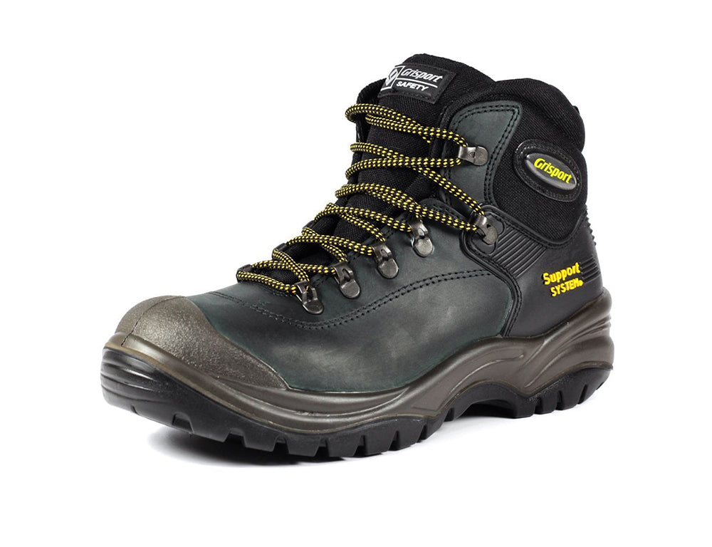Mens Contractor Black Steel Toe Safety Boots