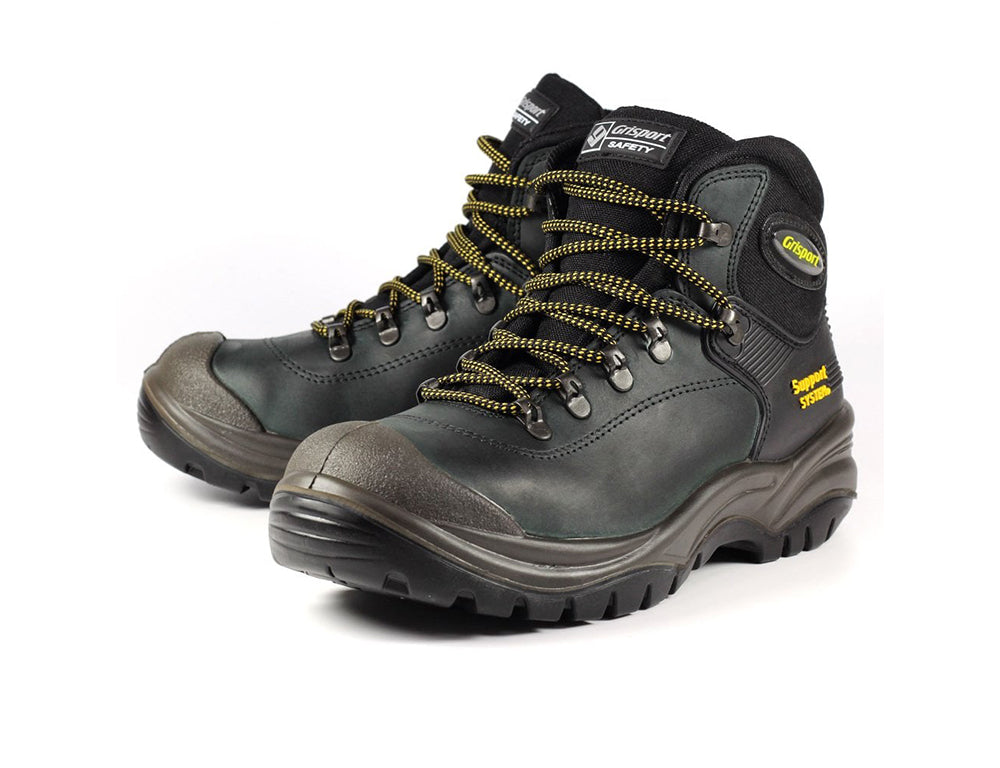 Mens Contractor Black Steel Toe Safety Boots