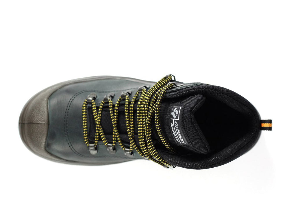 Mens Contractor Black Steel Toe Safety Boots