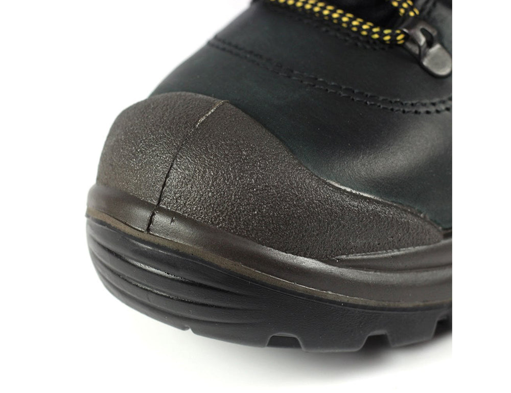 Mens Contractor Black Steel Toe Safety Boots