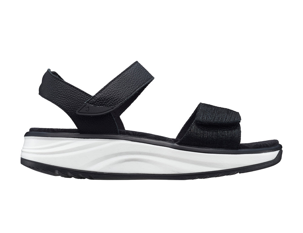 Womens Active Adjustable Flores Black Sandals
